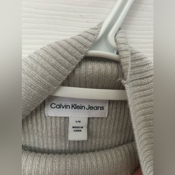 Calvin Klein Silver Short Sleeve High Neck - Picture 3 of 5